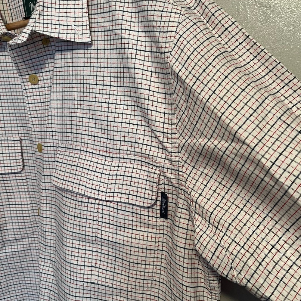 Woolrich White, Red, & Blue Casual Button Down Shirt - Picture 7 of 12